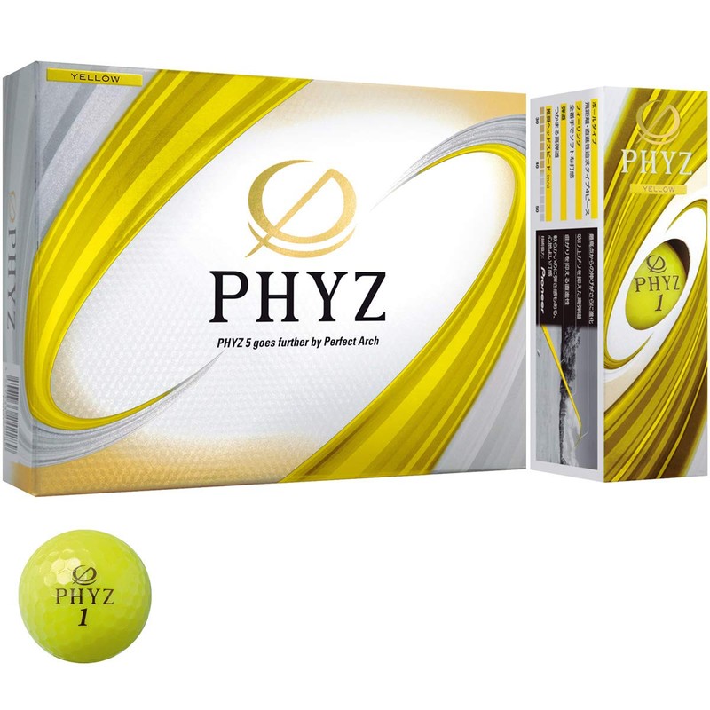 Bridgestone Golf Balls 19PHYZ Yellow, 12 Balls