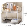 Reginsnow 2-Tier Plastic Shelving Unit, Stackable Storage Rack, Bathroom &