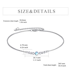 YFN Moon Phase Moonstone Anklet for Women Sterling Silver Moon Anklet Irish Jewelry Gifts for Girl Mother (moon phase)