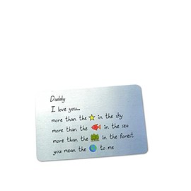 allaboutthebump "I love you more than... Father's Day Wallet Card Keepsake