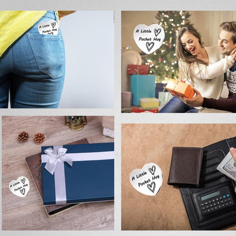 Pocket Hug Token, Inspirational Gifts Double Sided Long Distance Relationship