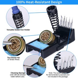 YIHUA X-4 Premium Lötkolbenhalter mit Messingwolle, Reinigungsschwamm und Lötspitzenschlitzen