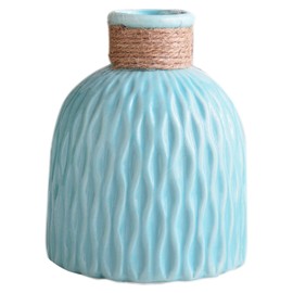 Style Plastic Faux Striped Vase Rustic Home Decor Modern Farmhouse Table Bookshelf Mantle Entryway Shelf Strips