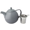 FORLIFE Curve Teapot with Infuser, 45-Ounce, Gray