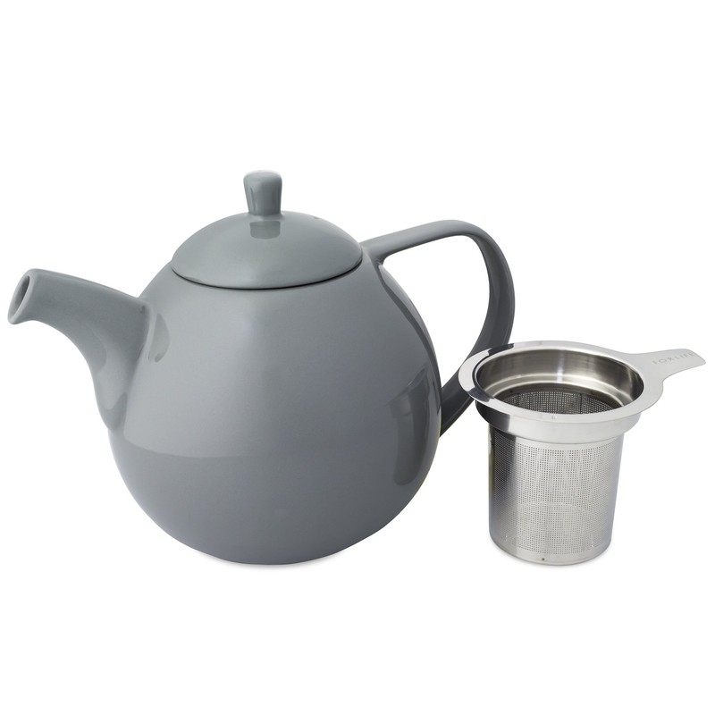 FORLIFE Curve Teapot with Infuser, 45-Ounce, Gray