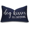 Rudransha Dog Kisses Fix Everything Embroidered Lumbar Accent Throw Pillowcase