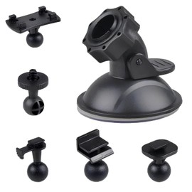 Yhuasia Video Recorder Holder for Dashcam Holder, Car Suction Cup Dashcam Holder, Car Suction Cup Dash Cam, with 5 Types Adapter, for Controlling DVR Camera Camcorder GPS Action Camera