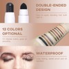 LOKFAR Cream Eye-Shadow Stick, Waterproof Cream Eyeshadow Pen Rotatable Creamy