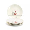 Grace's Teaware Grace Teaware Santa’s Reindeer Gift Dessert 8" Plates