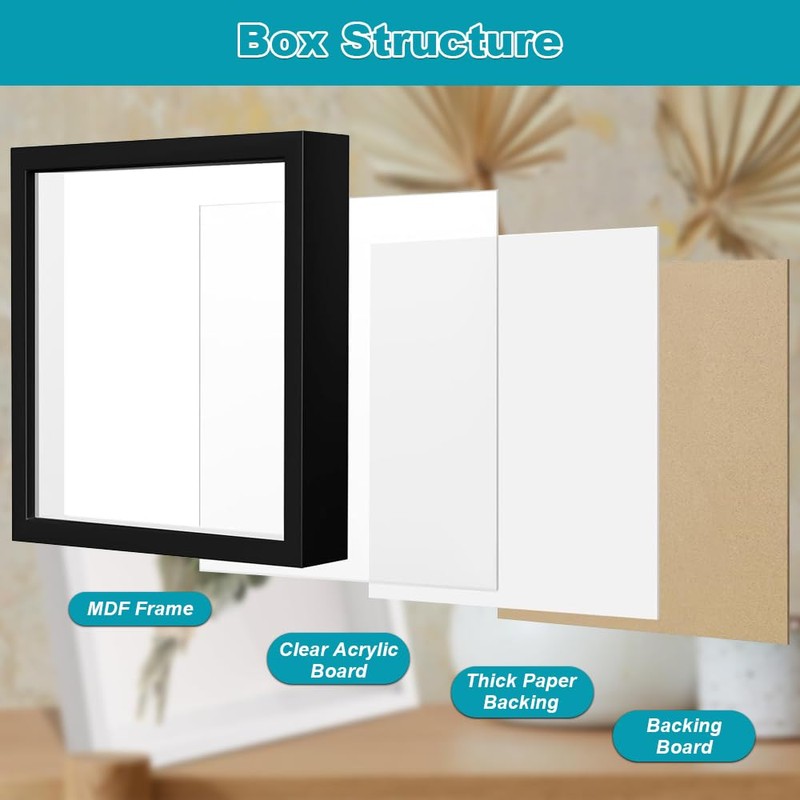 3D Shadow Box Frame, Shadow Box Frame, Wooden Photo Frame,