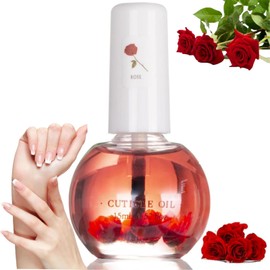 15ml Rose Nail Cuticle Oil,Nail Oil,Na-Il Oil For Growth And Strength,Nourishing Cuticle O-Il&Growth Improve For Na-Ils&Toenails,For Dry Cut-Icles Hydrates And Moisturizes With Real Flowers(Rose)