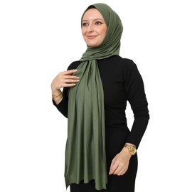 Prien Hijab for Women Viscose Scarf Lightweight Muslim Hijabs Long Shawl Islamic Scarves Turkey Silk Headscarf for Womens (Khaki)
