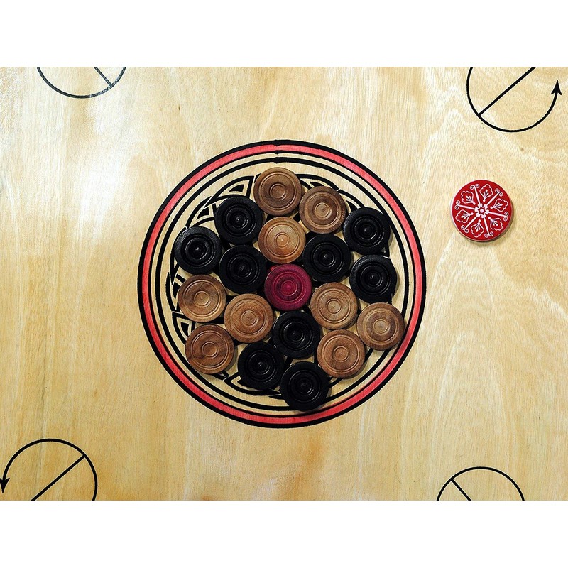 Precise Striker for Carrom Board with Case, Large,Design May Vary