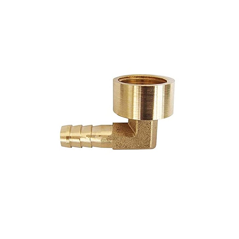 HATOOLHA® Brass Barb Hose Fitting, Elbow Pipe Connector 8mm Barbed