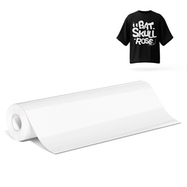 Sileelis White Iron on Vinyl Heat Transfer Vinyl HTV-12"×10FT HTV Vinyl Compatible with Cricut, Heat Transfer Vinyl for Fabric DIY Craft, Easy to Cut & Weed for Shirts and Bags