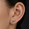 BCMON G23 Titanium LOVE Script CZ Flat Back Cartilage Stud