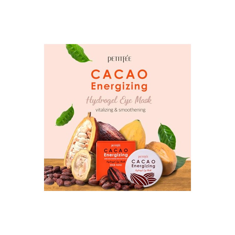 PETITFEE Parches para ojos tonificantes de Cacao - Cacao Energizing
