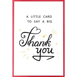 HEJOYN Thank You Cards & Gifts for Teacher, Boss, Friend, Neighbor, Mom or Dad ，Single Blank Thank You Card with Envelope，Appreciation Card for Graduation, Thanksgiving, Christmas, Baby Showe