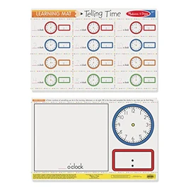 Melissa & Doug Telling Time Write-a-Mat