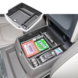 RUNROAD Center Console Organizer Tray Compatible with Kia Carnival KA4 MPV 2022 2023 2024 2025 Accessories, Armrest Storage Organizer Tray Coin Holder Secondary Storage Box, White Line