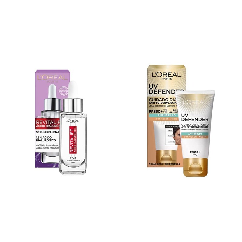 LOreal Paris Serum Facial Anti Arrugas Acido Hialuronico Revitalift bloqueador