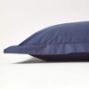 HOMESCAPES Navy Blue Pure Egyptian Cotton Oxford Pillowcase Standard Size