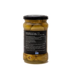 Sardis Estate Kalamata Green Olives Stuffed with Almond – Gourmet Greek Olives, 180g Drained Weight, No Additives or Preservatives, Perfect for Snacking & Entertaining