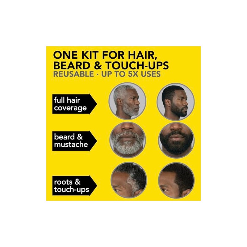 CLEVERMAN Kit De Tinte Para Cabello Y Barba Para Hombres,