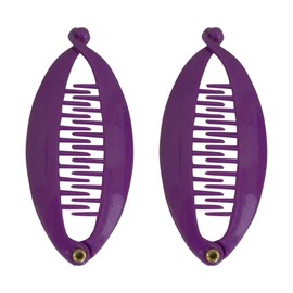 SET OF TWO Purple 3.5 Inch Mini Banana Clip Hair Clincher Rounded Edges Hair Comb