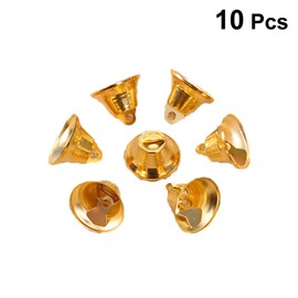 Holibanna 10pcs 2. 1 cm Metal Bell Bells Craft Vintage Small Freedom Bells for Dog Making Wind Chimes Christmas Tree Hanging Decorative Bells (Golden)