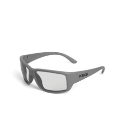 REKS Unbreakable WRAP AROUND Sunglasses, Grey Frame, Photochromic Smoke Lens