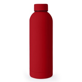 NOBL Stainless Steel Water Bottle,17 oz, 500 ml, Double Wall Vacuum Insulation, Sealed Thermo Bottle Keeps Drinks Cold 24 Hrs & Hot 12 Hrs, Leak Proof, Fits Noble Carry-On Cup Holder - Cherry Red