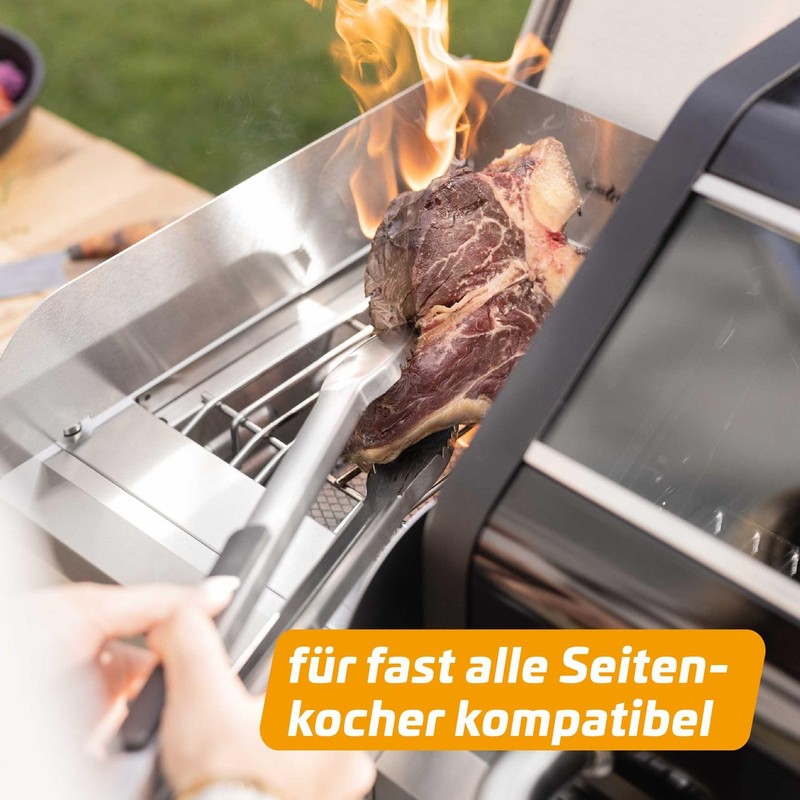 Grillfürst Magnetic Windbreak - Stainless Steel Splash Guard for Side