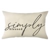 Ogiselestyle Farmhouse Throw Pillow Cover with Simply Blessed Quotes, 12