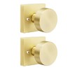 Goldenwarm Gold Dummy Door Knobs Interior, Brushed Gold Dummy Door