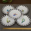 Stylish Dish Set, Kutani Ware, Small Plates, Set of 5,