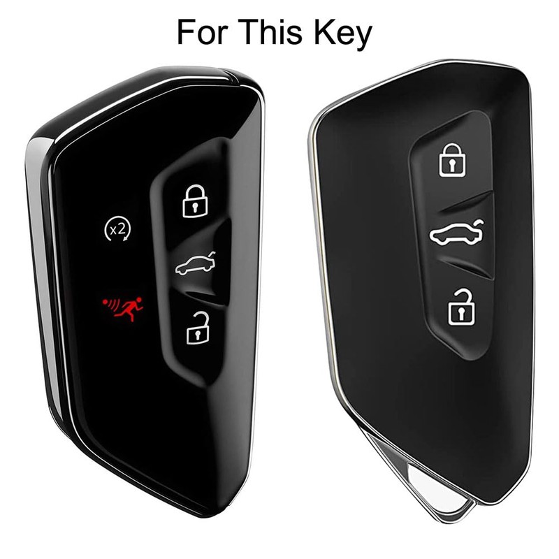 Berfea - Funda de silicona para llavero, compatible con VW