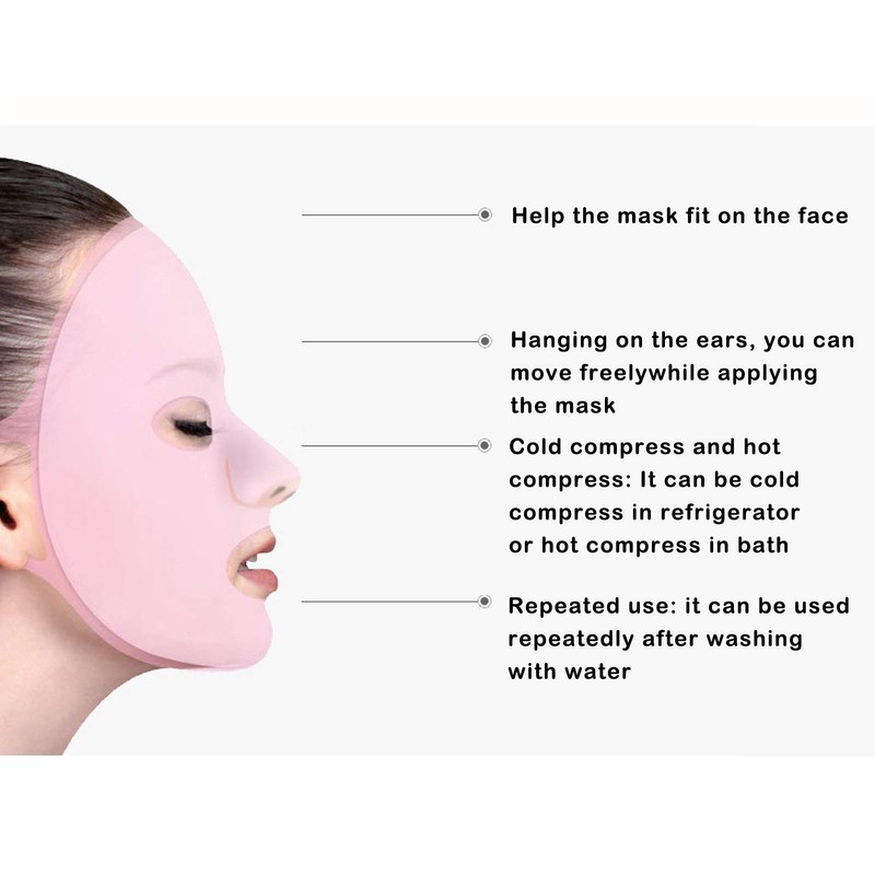 Angzhili 2 Pack Silicone Moisturizing Mask for Sheet Mask,Reusable Facial