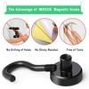 MIKEDE Black Magnetic Hooks, 28Lbs Heavy Duty Neodymium Magnets with