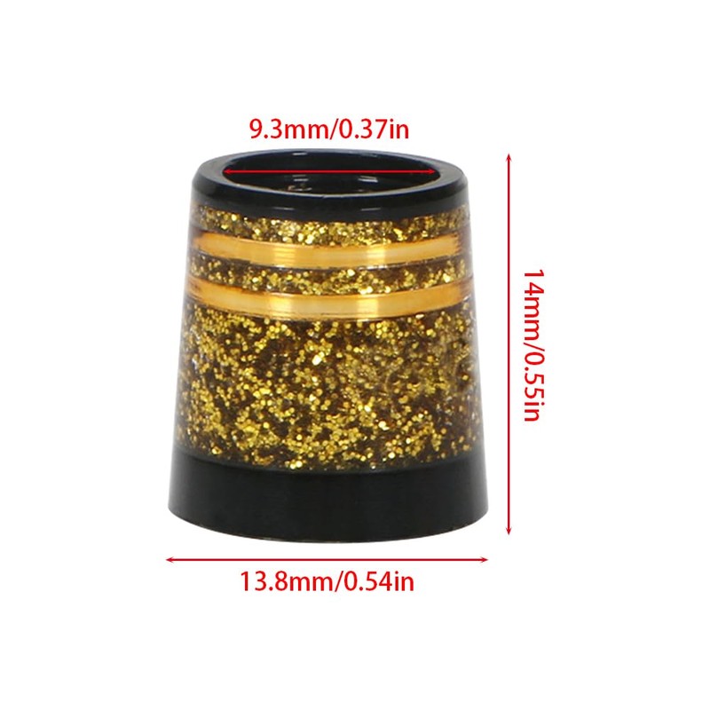MiOYOOW 5/10PCS Golf Iron Ferrules, Gold/Silver Golf Tapered Ferrules Rubber