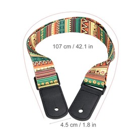 Bnineteenteam Adjustable Ukulele Shoulder Strap 4 String Hawaiian Guitar Fashion Shoulder Strap Made of Woven Fabric and Plastic for All Ukulele Sizes for Concerts and Other Occasions, as shown