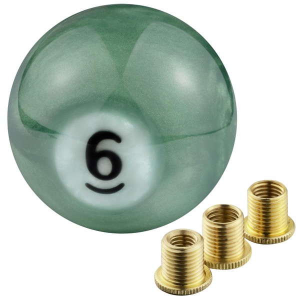 Padaodao Green Shifter Stick Knob Number 6 Grip Lever Knobs