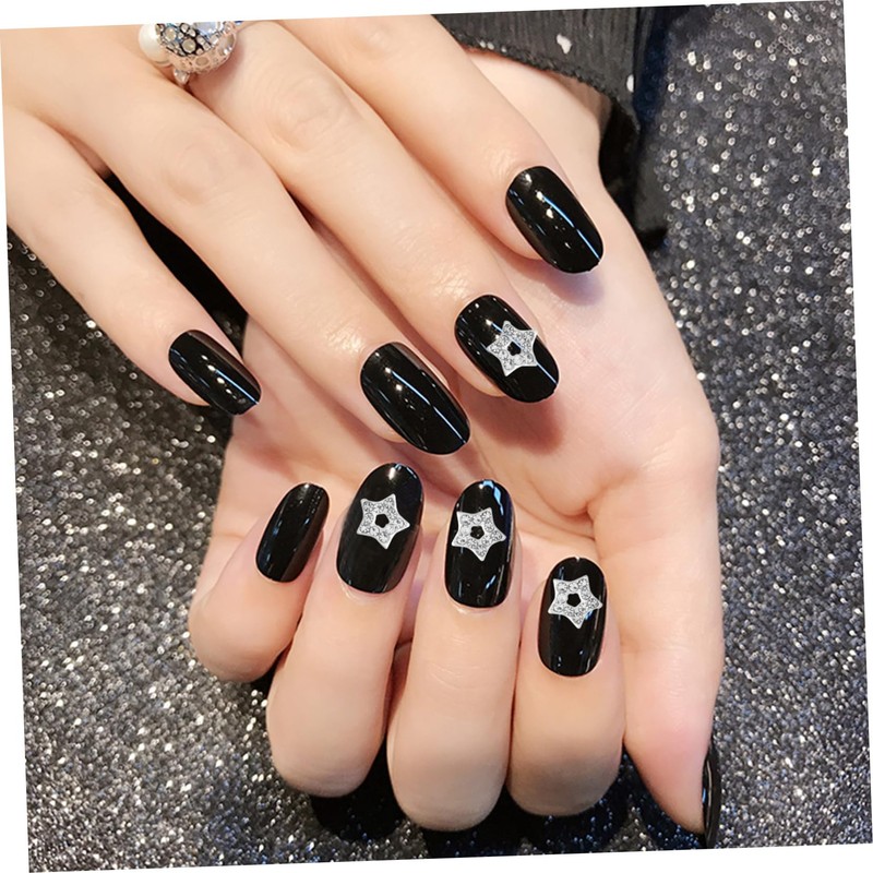 Outanaya 10pcs Star Shape Rhinestone Nail Charms Versatile Nail Decors