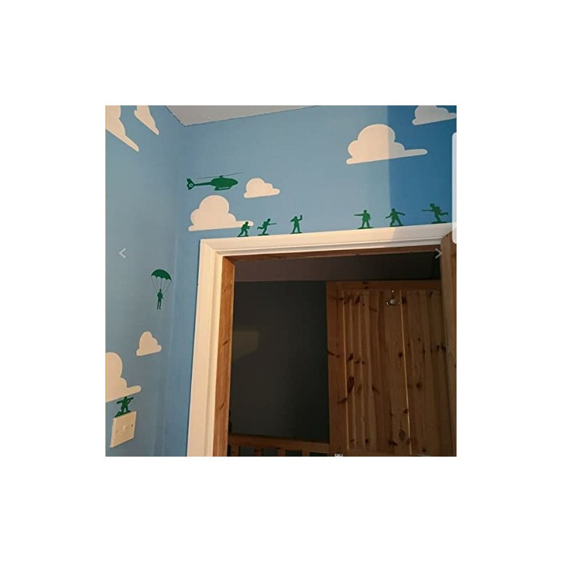 Calcomanías de pared para hombre del ejército, helicóptero, para niños,
