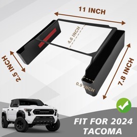 Muslogy Center Console Organizer Hanging Storage Box Compatible with 2024 2025 Toyota Tacoma & 2025+ 4Runner Accessories Console Left & Right Phone Pocket Gear Shift Side Organizer