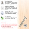 Wood Screws - 120PCS Flat Head Phillips Screws, 304 Stainless