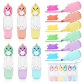 AYESY Highlighter Pack of 6, Assorted Colours, Highlighting Marking & Colouring, Long-lasting, Ideal stationery sets for School Home & Work, Broad Tip Markers & Highlighters For Convenience