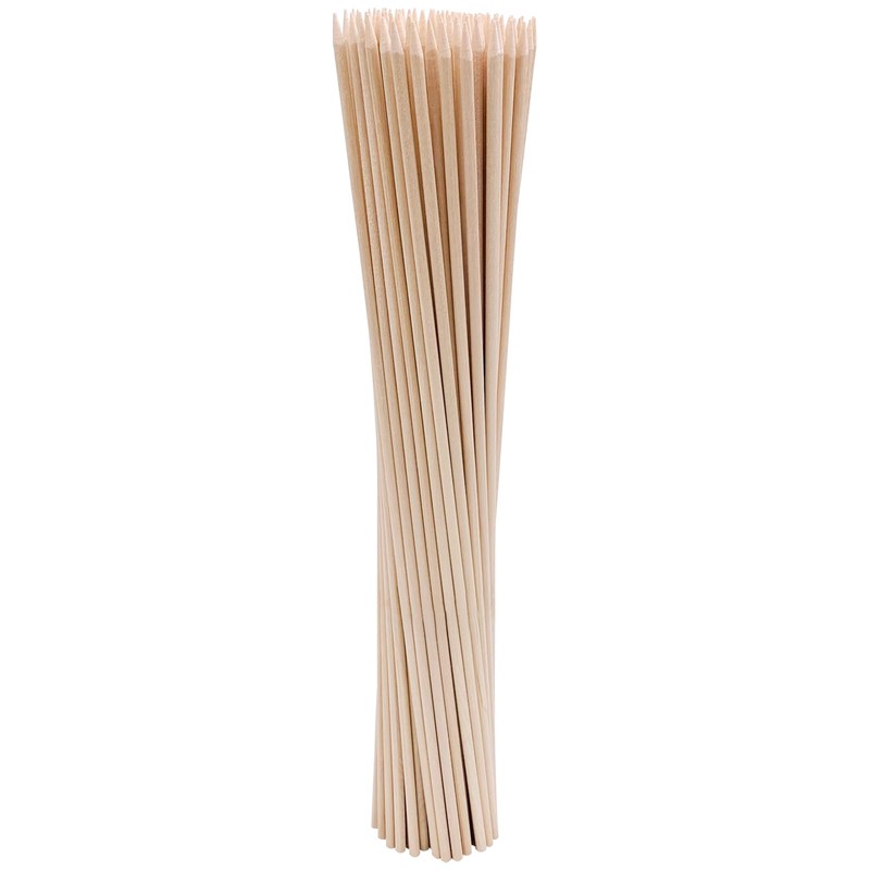 12" Natural Bamboo Wooden Skewers the diameter is 4mm (100