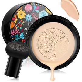 CCKULOOB Mushroom Head Air Cushion Foundation, Mushroom Head Air Cushion CC Cream Liquid Foundation, Makeup Primer, BB Cream Makeup Base, Even Skin Tone for All Skin Types (Natural)