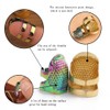 10pcs Hand-Working Sewing Thimble, Adjustable Metal Finger Shield Ring, Leather
